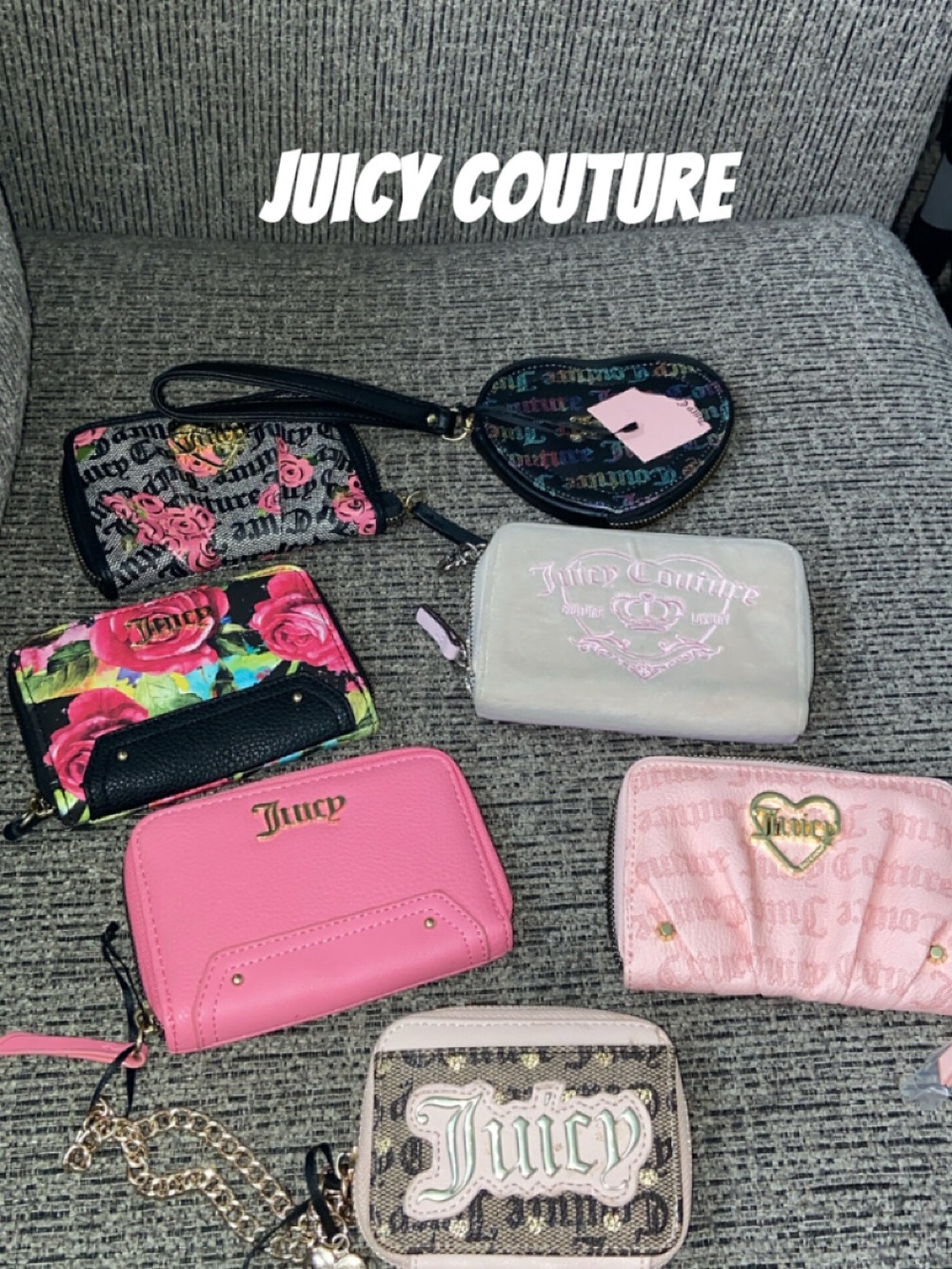 Juicy Couture Pink & Floral Mixed Coin Purse Bundle